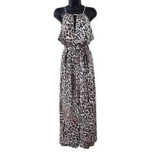 Boutique Animal Print Jumpsuit Size Large
